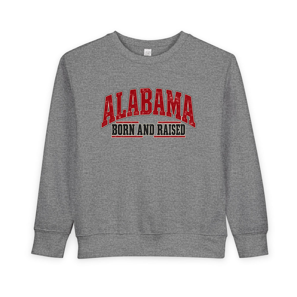 Alabama Born and Raised Bold Southern Americana Unisex Toddler Sweatshirt