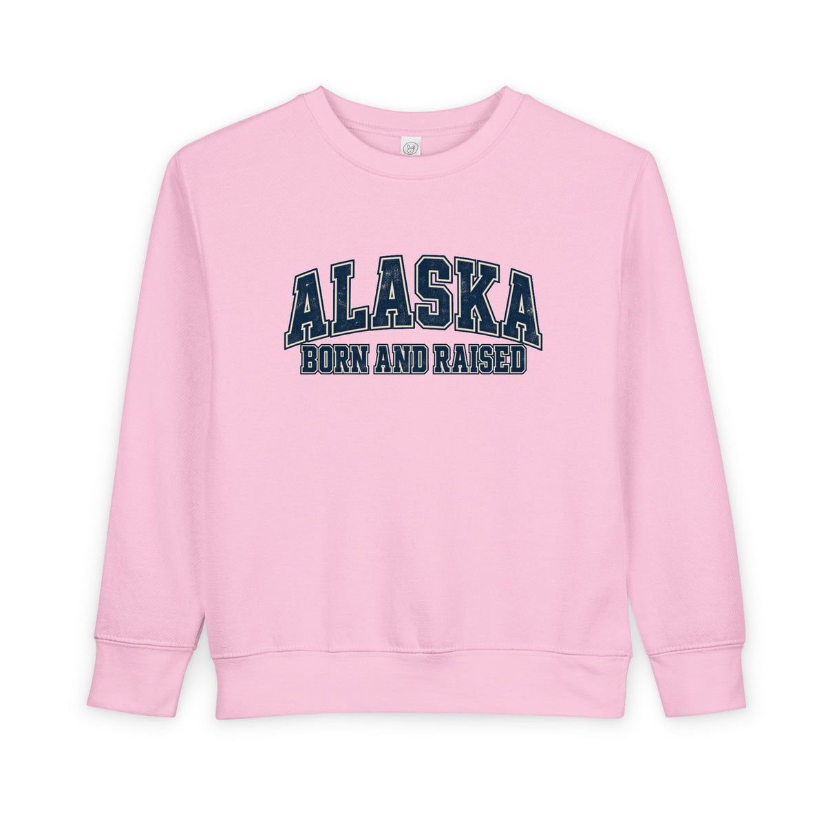 Alaska Born and Raised Classic Collegiate Unisex Toddler Sweatshirt