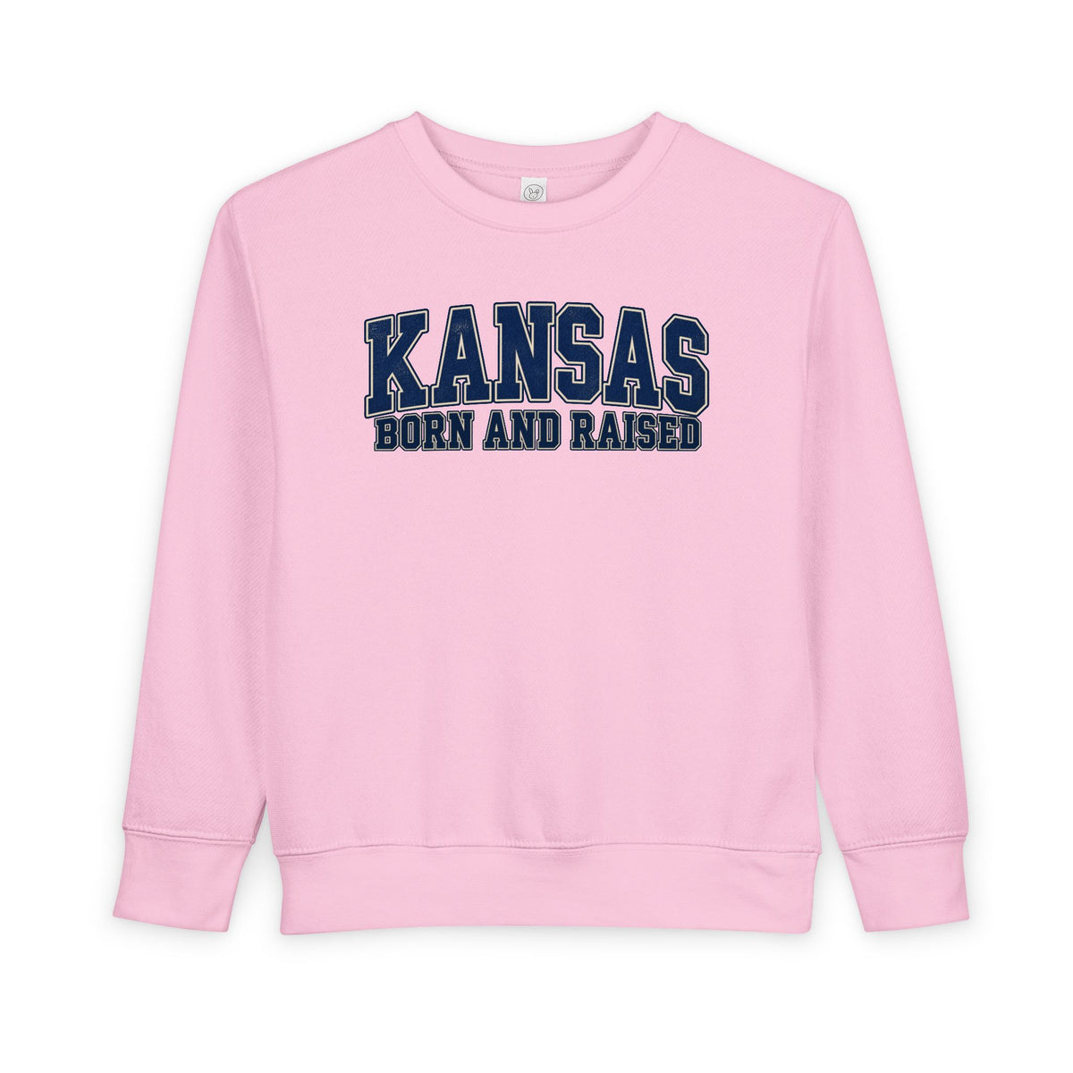 Kansas Born and Raised Classic Collegiate Unisex Toddler Sweatshirt