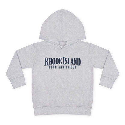 Rhode Island Born and Raised Premium Heritage Unisex Toddler Pullover Fleece Hoodie