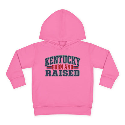 Kentucky Born and Raised Southern Heritage Unisex Toddler Pullover Fleece Hoodie