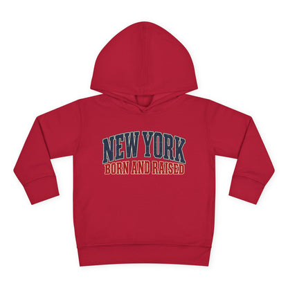 New York Born and Raised Classic Heritage Unisex Toddler Pullover Fleece Hoodie Graphic