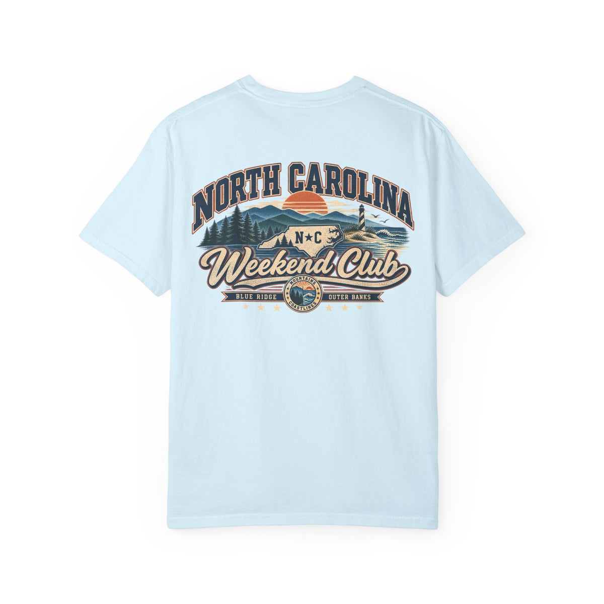 North Carolina Weekend Club Unisex Comfort Color 1717 Streetwear Graphic Tee