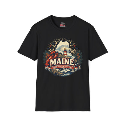 Maine State Pride Unisex Softstyle T Shirt State Pride Graphic Tee Collections FS03