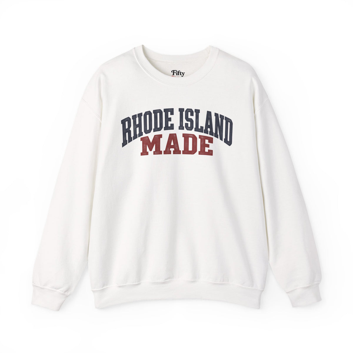 Rhode Island Made Unisex Crewneck Sweatshirt State Name Graphic