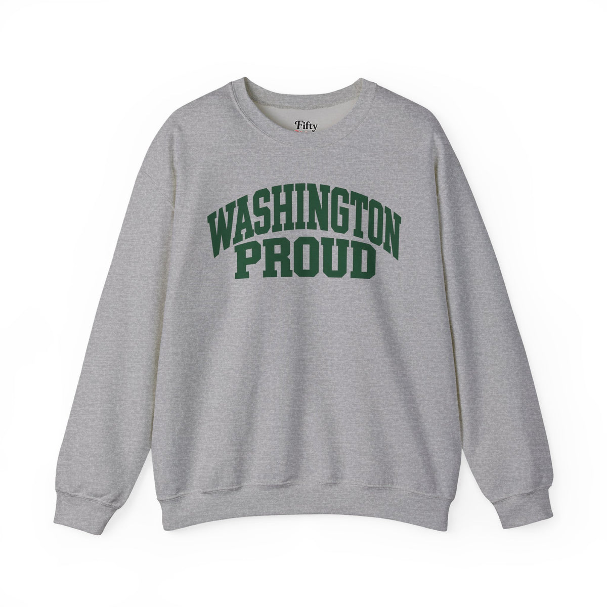 Washington Proud Unisex Crewneck Sweatshirt State Name Graphic