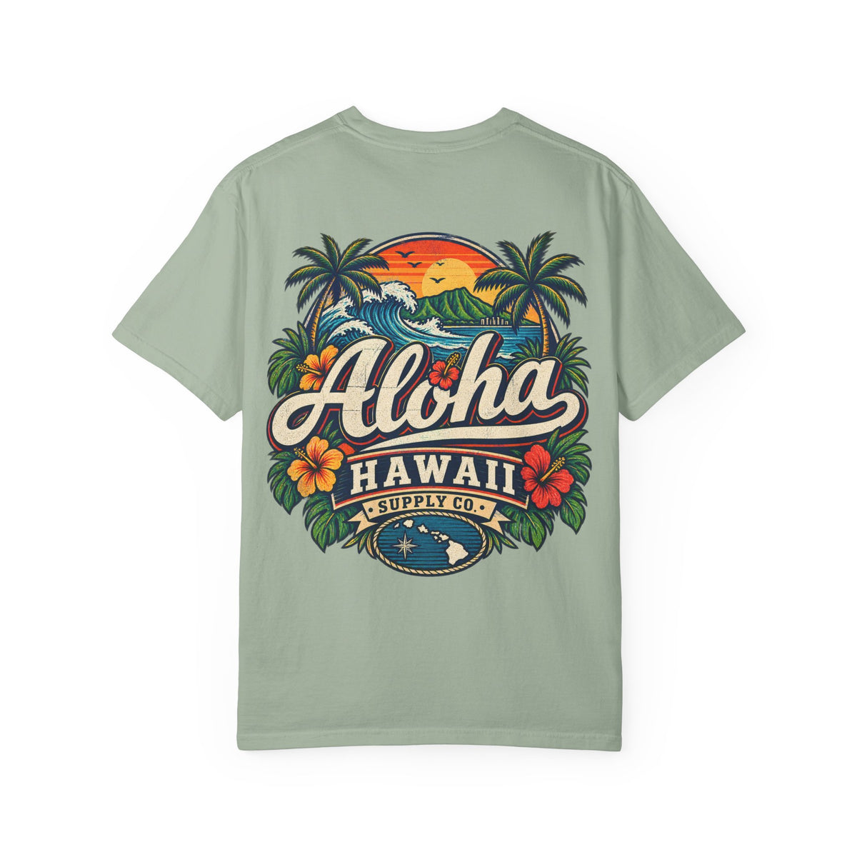 Hawaii Aloha Supply Co Unisex Comfort Color 1717 Streetwear Graphic Tee