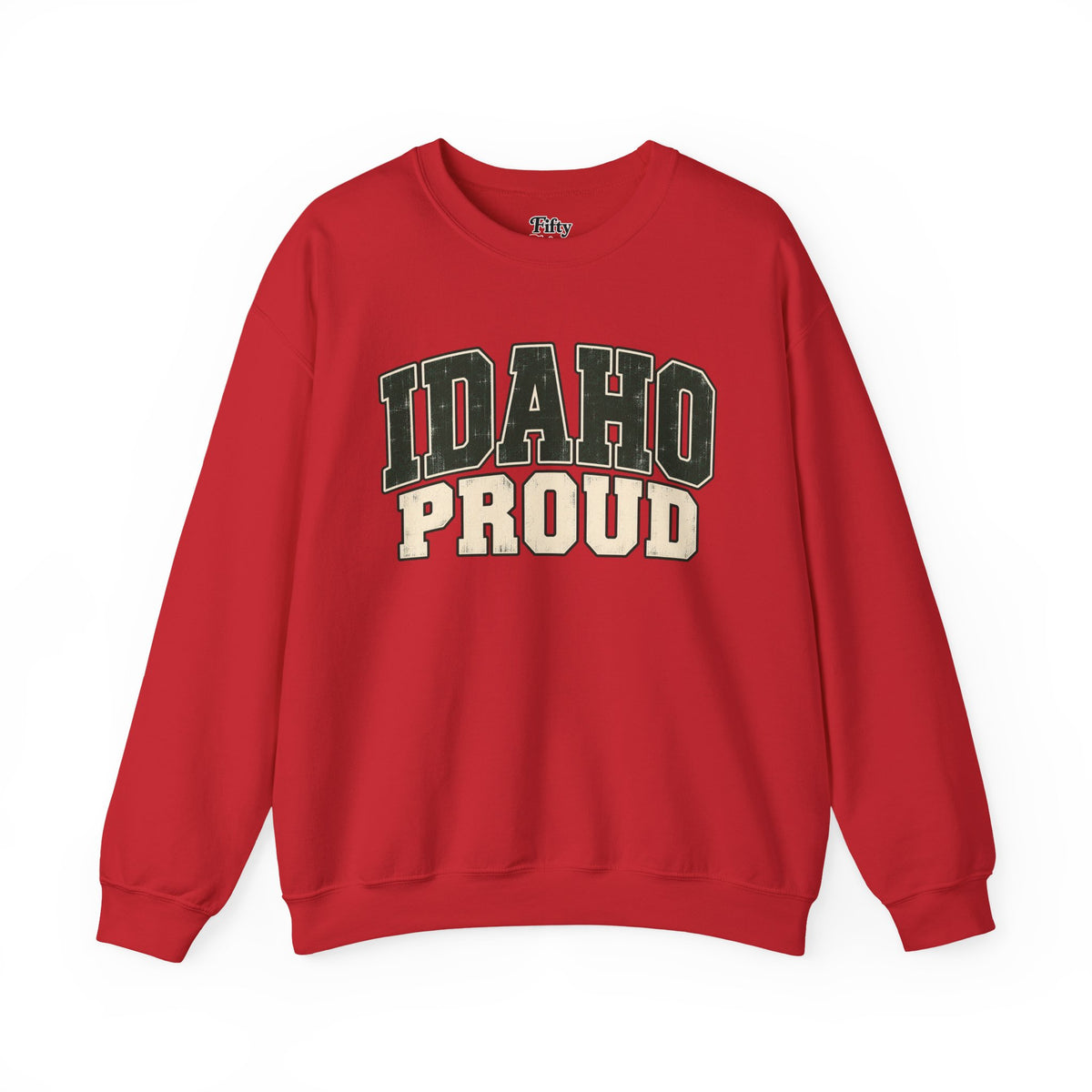Idaho Proud Unisex Crewneck Sweatshirt State Name Graphic