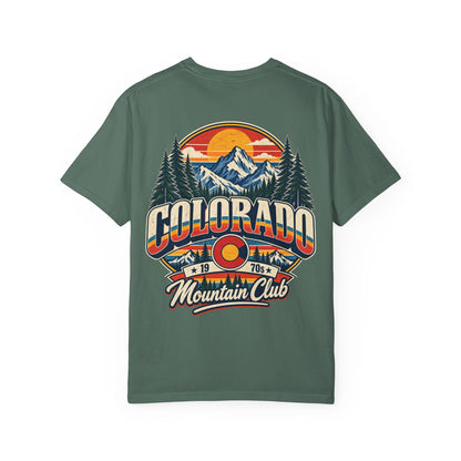 Colorado 1970s Mountain Club  Unisex Comfort Color 1717 Streetwear Graphic Tee