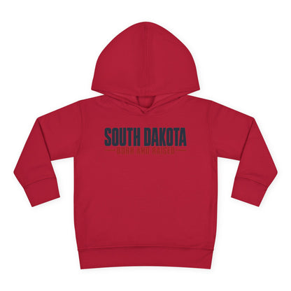 South Dakota Born and Raised Minimal Modern Heritage Unisex Toddler Pullover Fleece Hoodie