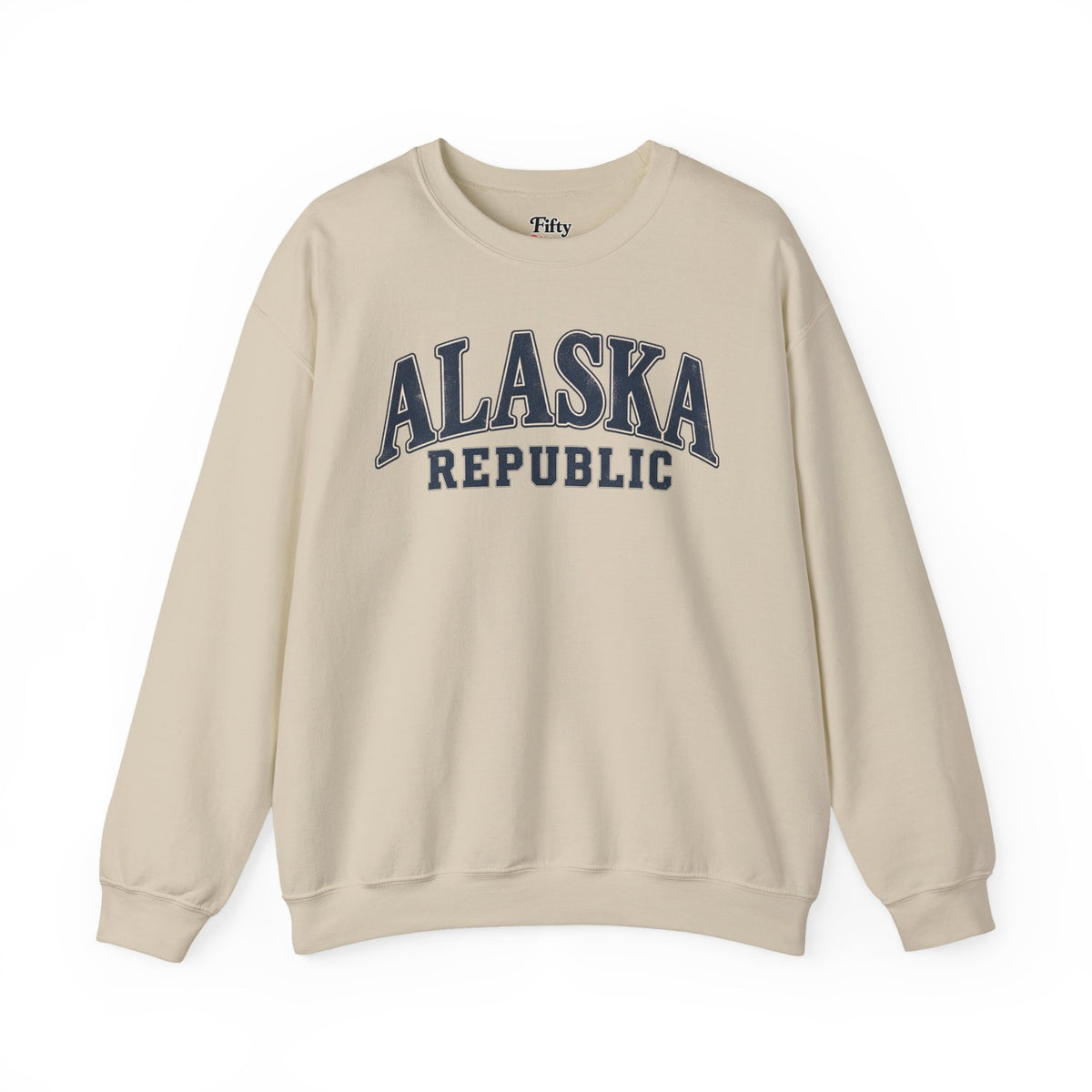 Alaska Republic Unisex Crewneck Sweatshirt State Name Graphic