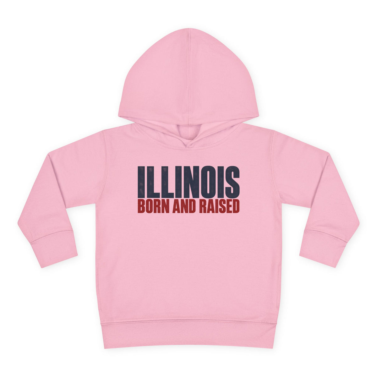 Illinois Born and Raised Modern Midwest Streetwear Unisex Toddler Pullover Fleece Hoodie