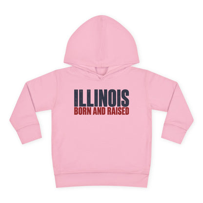 Illinois Born and Raised Modern Midwest Streetwear Unisex Toddler Pullover Fleece Hoodie