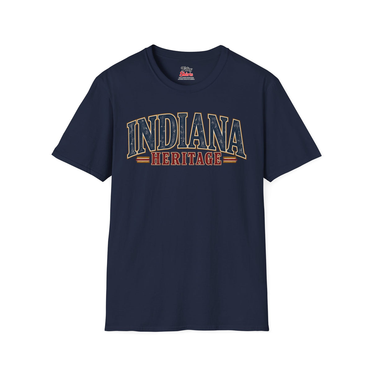 Indiana Heritage Unisex Softstyle T Shirt State Name Graphic Tee