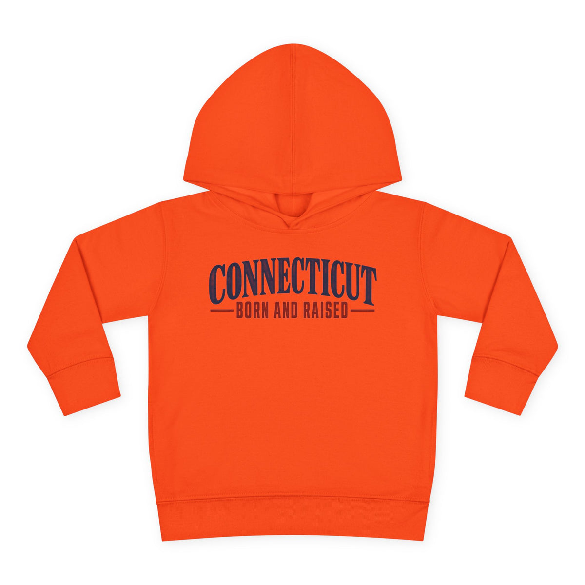Connecticut Born and Raised Classic New England Unisex Toddler Pullover Fleece Hoodie