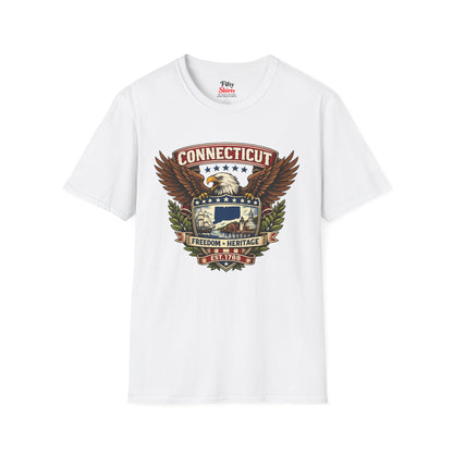 Connecticut American Eagle Unisex Softstyle T Shirt State Pride Graphic Tee Collections FS03