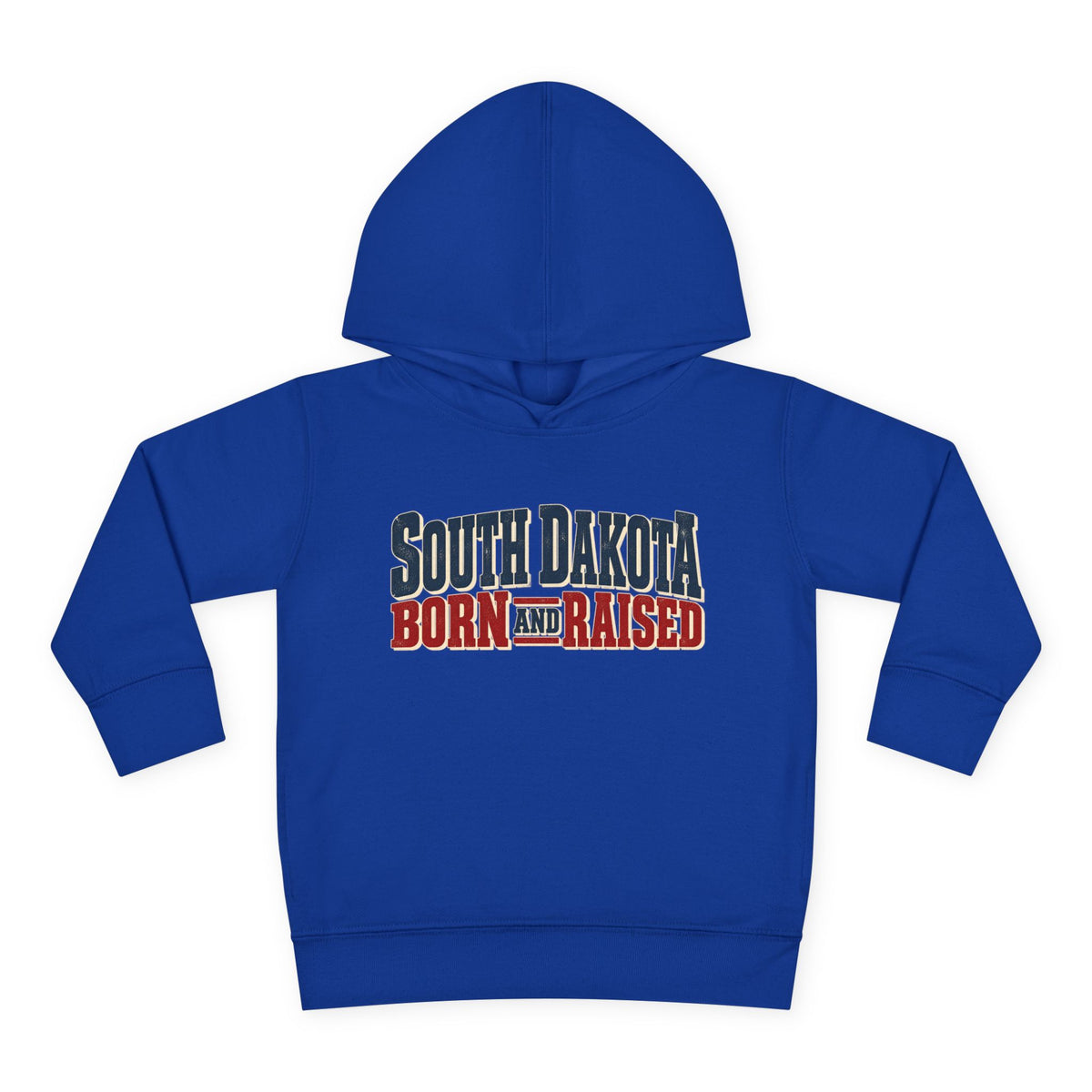 South Dakota Born and Raised Vintage Americana Unisex Toddler Pullover Fleece Hoodie