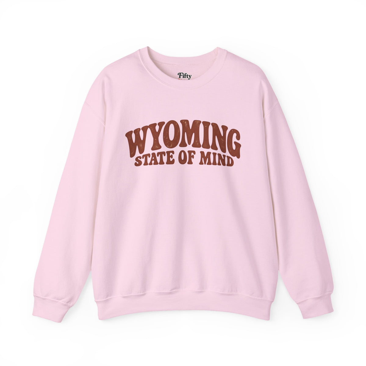 Wyoming State of Mind Unisex Crewneck Sweatshirt State Name Graphic