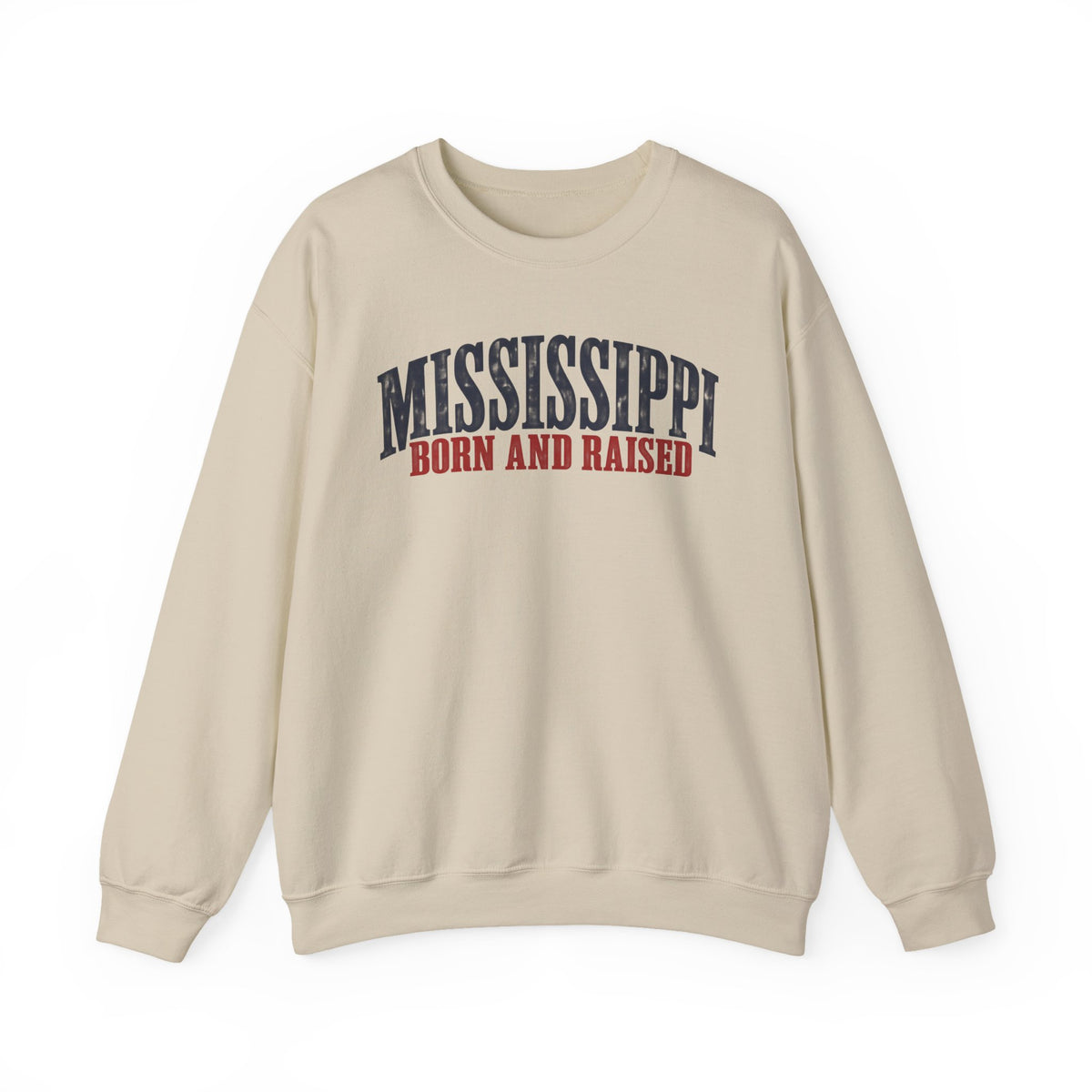 Mississippi Born and Raised Premium Heritage Unisex Sweatshirt Graphic
