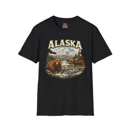 Alaska Wildlife Softstyle T Shirt State Pride Graphic Tee Collections FS03