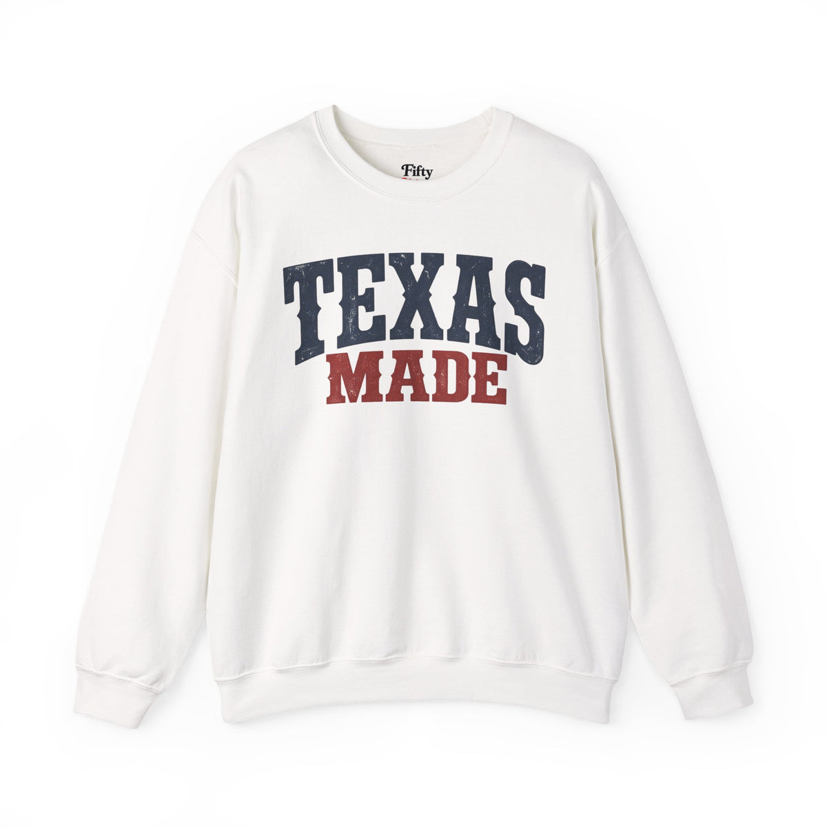 Texas Made Unisex Crewneck Sweatshirt State Name Graphic
