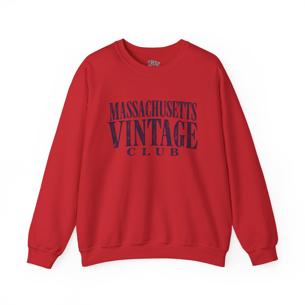 Massachusetts Vintage Club Unisex Crewneck Sweatshirt State Name Graphic