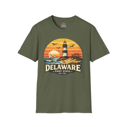 Delaware Coastal Sunset Unisex Softstyle T Shirt State Pride Graphic Tee Collections FS03