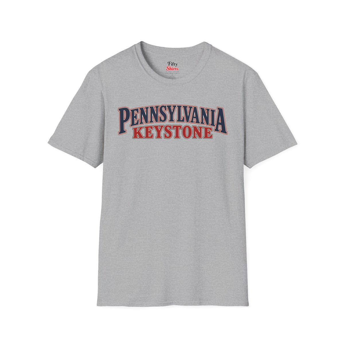 Pennsylvania Keystone Unisex Softstyle T Shirt State Name Graphic Tee
