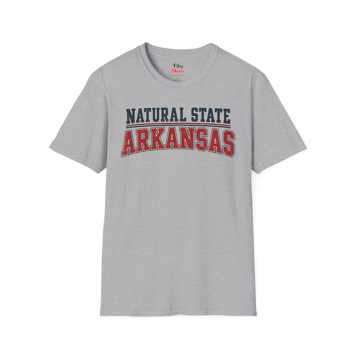 Natural State Arkansas Unisex Softstyle T Shirt State Name Graphic Tee