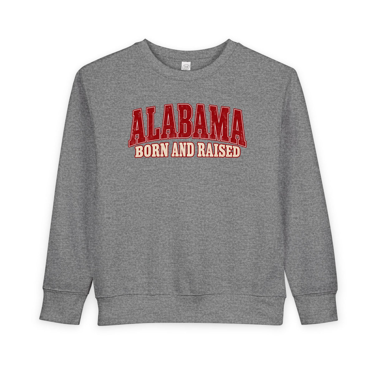Alabama Born and Raised Classic Southern Heritage Unisex Toddler Sweatshirt