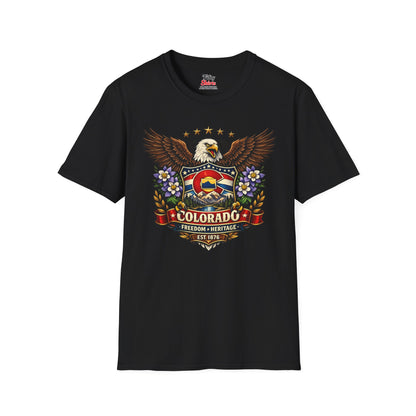 Colorado Americana Eagle Unisex Softstyle T Shirt State Pride Graphic Tee Collections FS03