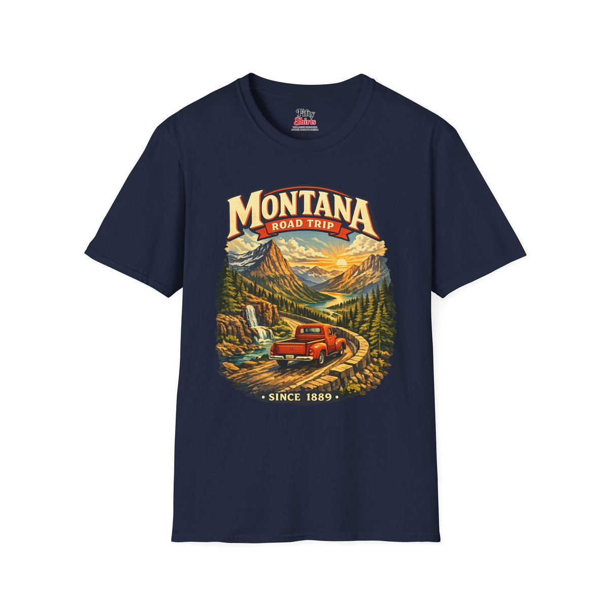 Montana Road Trip Unisex Softstyle T Shirt State Pride Graphic Tee Collections FS03