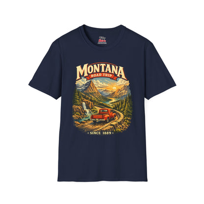 Montana Road Trip Unisex Softstyle T Shirt State Pride Graphic Tee Collections FS03
