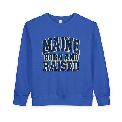 Maine Born and Raised Bold Athletic Unisex Toddler Sweatshirt