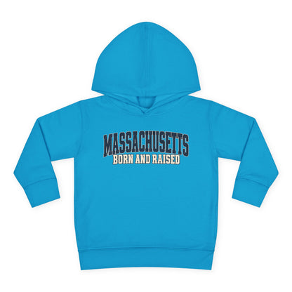 Massachusetts Born and Raised Rugged Heritage Unisex Toddler Pullover Fleece Hoodie