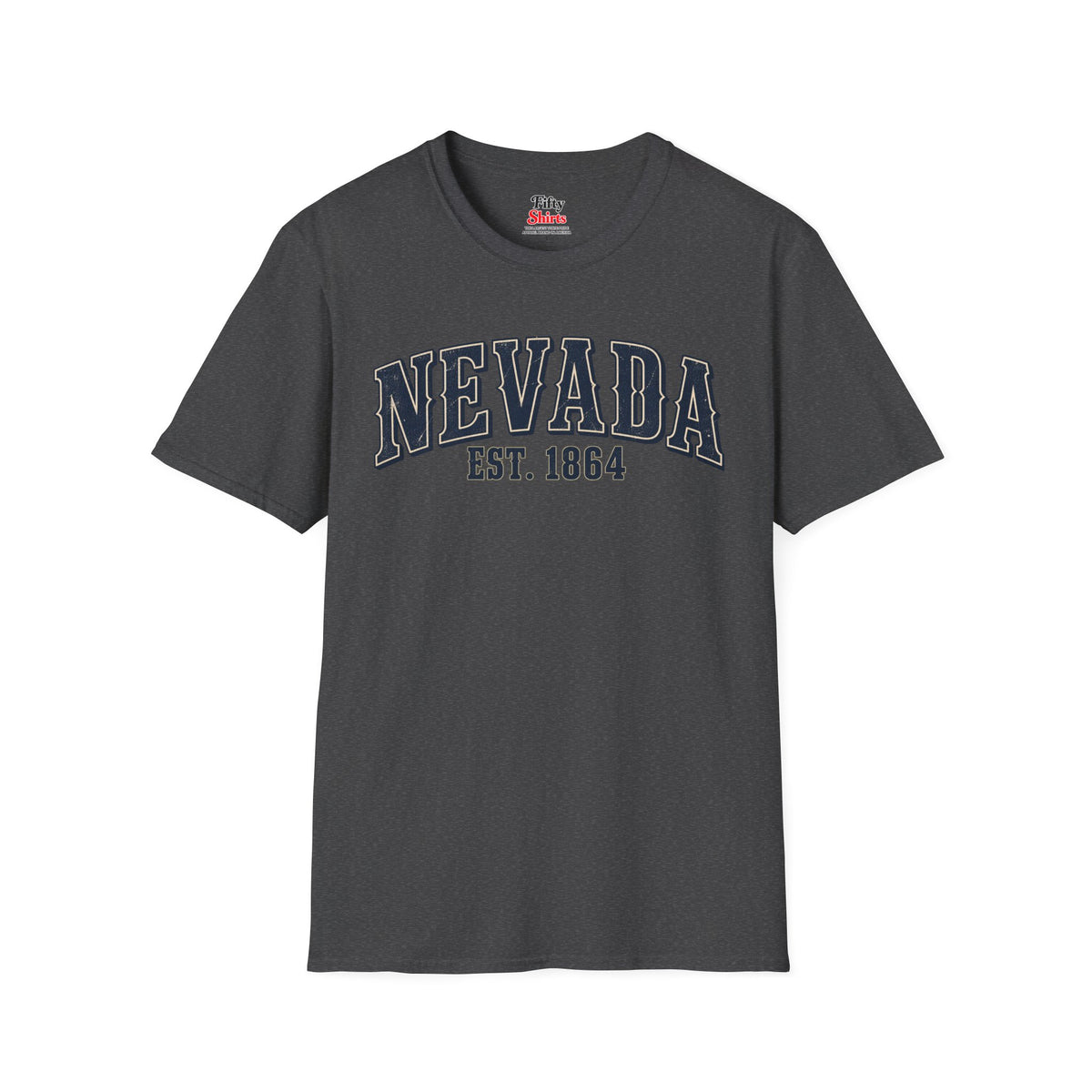 Nevada Est 1864 Unisex Softstyle T Shirt State Name Graphic Tee