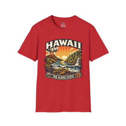Hawaii Aloha State Adventure Unisex Softstyle T Shirt State Pride Graphic Tee Collections FS03