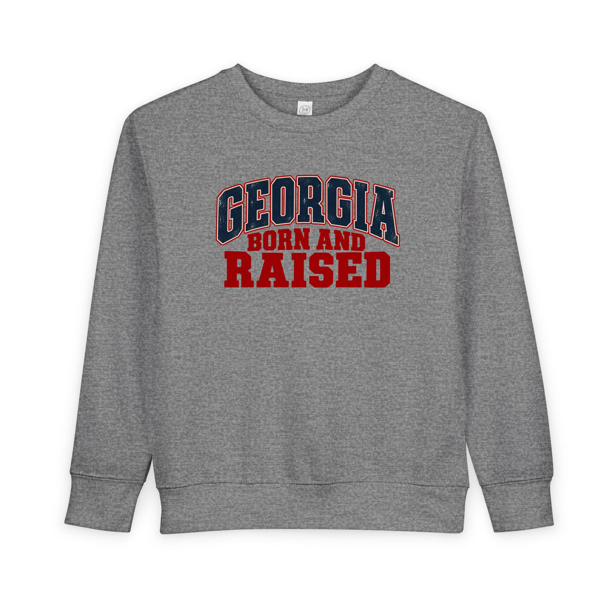 Georgia Born and Raised Rustic Southern Unisex Toddler Sweatshirt