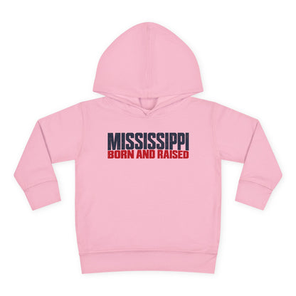 Mississippi Born and Raised Modern Southern Streetwear Unisex Toddler Pullover Fleece Hoodie