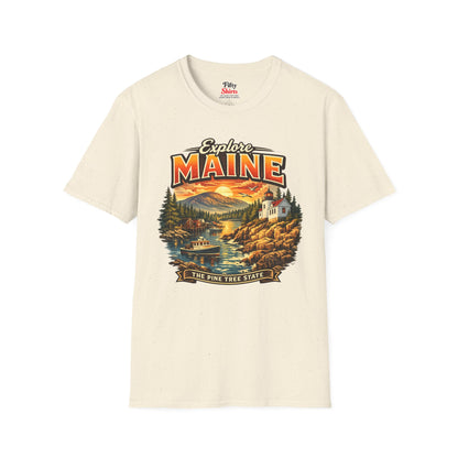 Explore Maine Unisex Softstyle T Shirt State Pride Graphic Tee Collections FS03