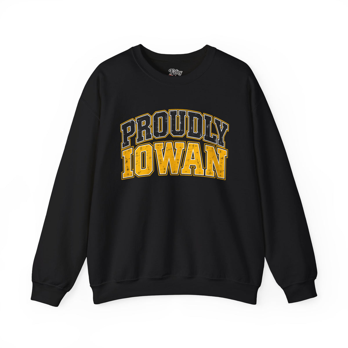 Proudly Iowan Iowa Unisex Crewneck Sweatshirt State Name Graphic