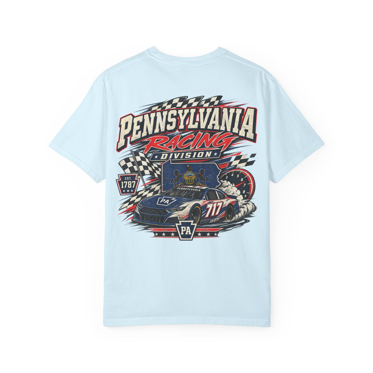 Pennsylvania Racing Division Unisex Comfort Color 1717 Streetwear Graphic Tee