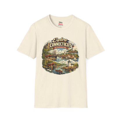 Explore Connecticut Unisex Softstyle T Shirt State Pride Graphic Tee Collections FS03