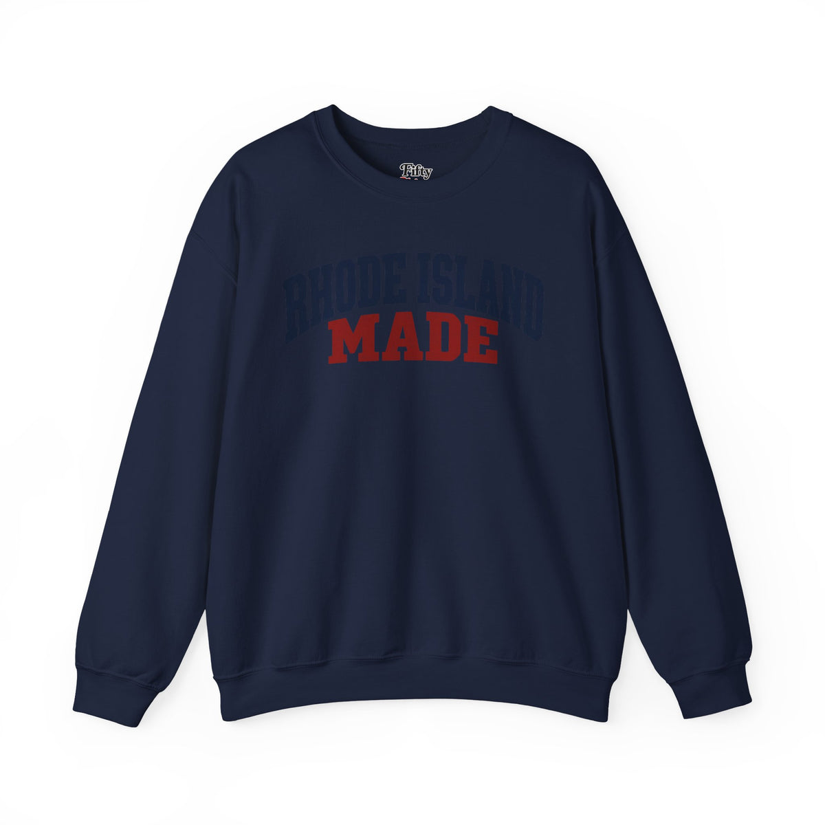 Rhode Island Made Unisex Crewneck Sweatshirt State Name Graphic