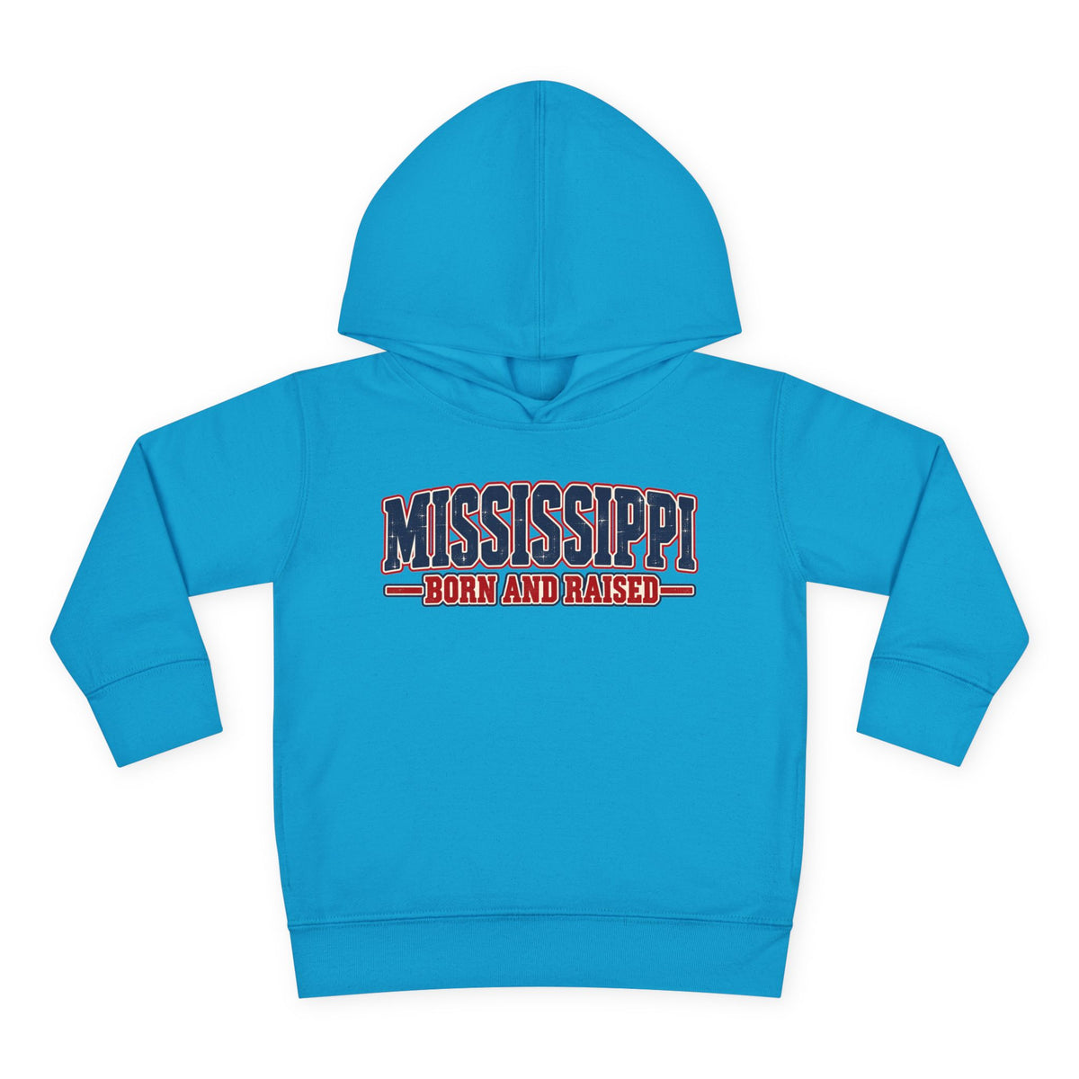 Mississippi Born and Raised Old-School Sign Unisex Toddler Pullover Fleece Hoodie