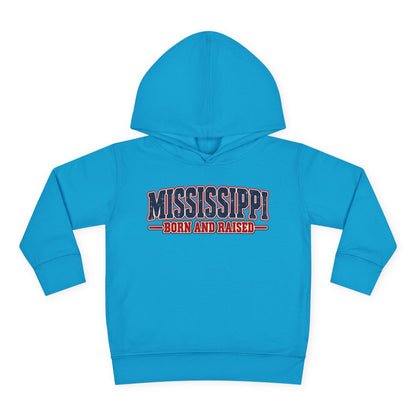 Mississippi Born and Raised Old-School Sign Unisex Toddler Pullover Fleece Hoodie