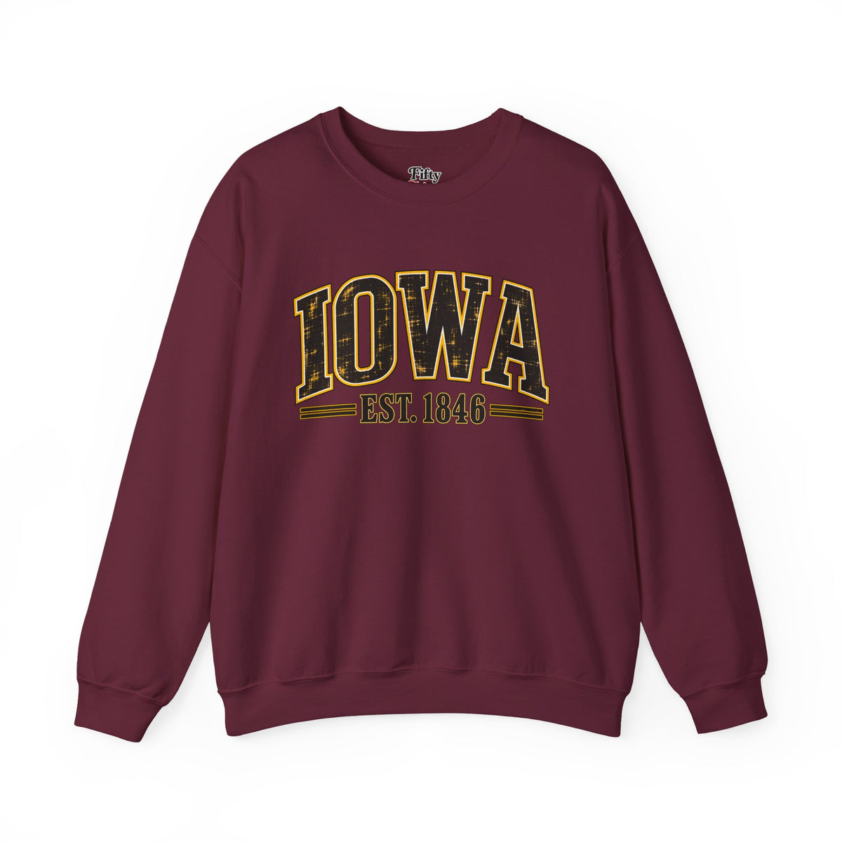 Iowa Est 1846 Unisex Crewneck Sweatshirt State Name Graphic