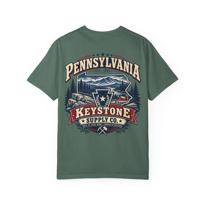 Pennsylvania Keystone Supply Co Unisex Comfort Color 1717 Streetwear Graphic Tee