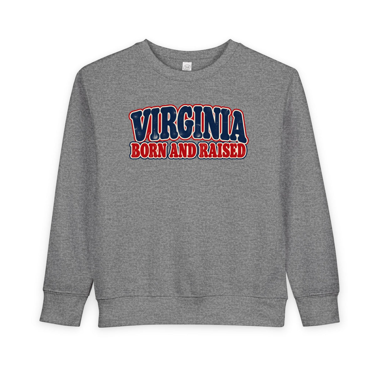 Virginia Born and Raised Retro 1970s Unisex Toddler Sweatshirt