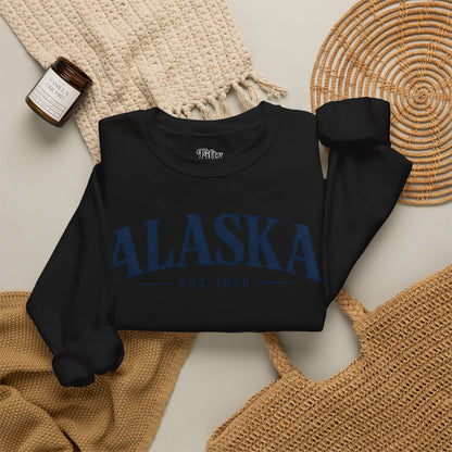 Alaska Est 1959 Unisex Crewneck Sweatshirt State Name Graphic